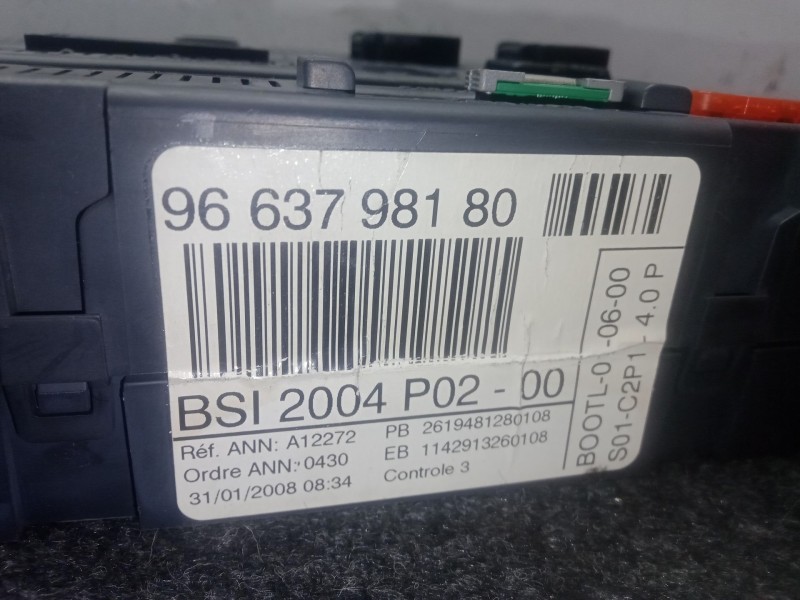 Recambio de centralita check control para peugeot 308 i (4a_, 4c_) 1.6 16v referencia OEM IAM 9663798180 - BSI2004  