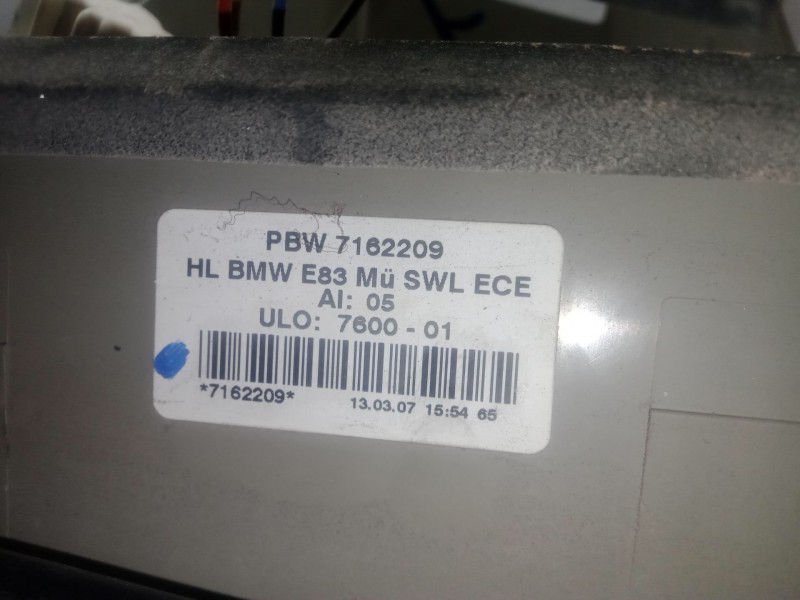 Recambio de piloto trasero izquierdo para bmw x3 (e83) 2.0 i referencia OEM IAM 7162209  