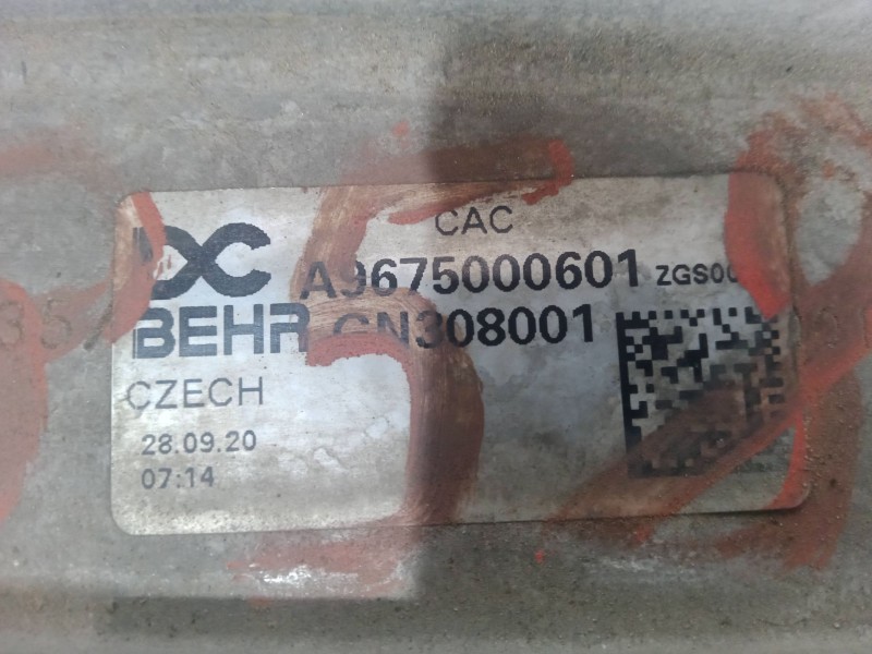 Recambio de intercooler para mercedes-benz atego 1321 ls 4x2 referencia OEM IAM A9675000601 BEHR ATEGO III - 967