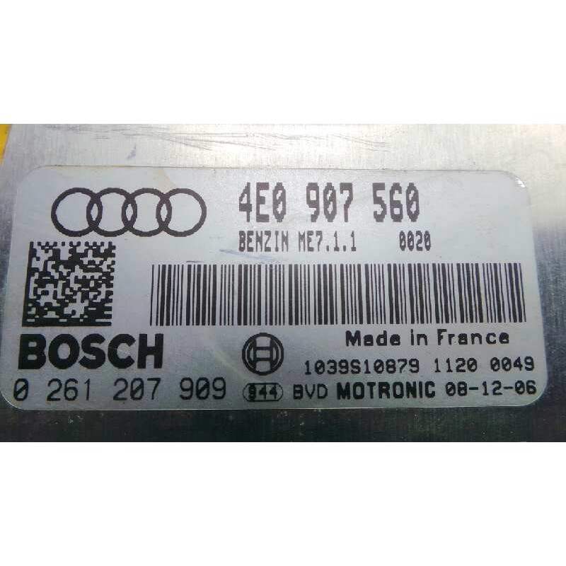 Recambio de centralita motor uce para audi a8 (4e2) 4.2 quattro referencia OEM IAM 0261207909-4E0907560-4E0910560EX ME7.1.1 BOSC