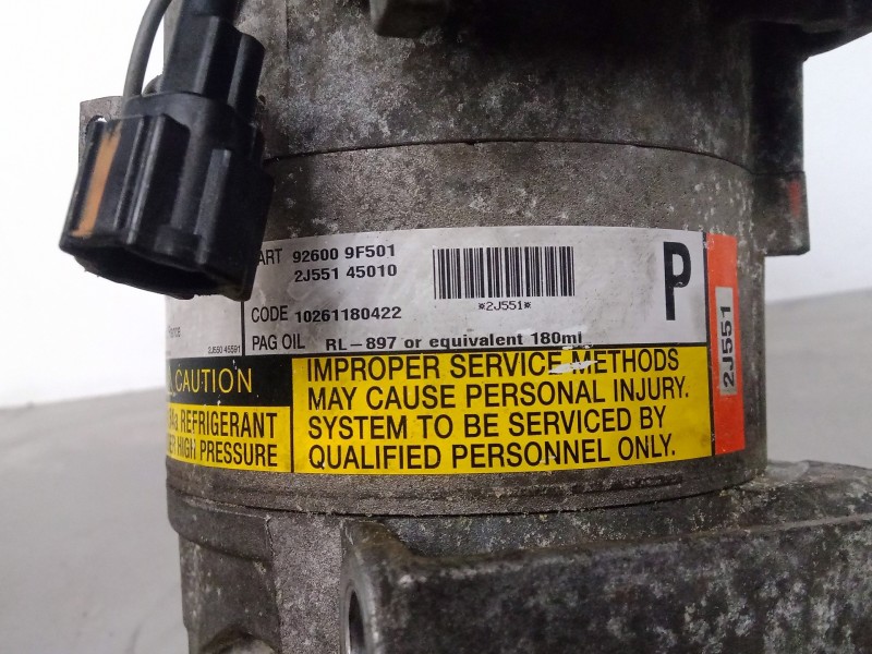 Recambio de compresor aire acondicionado para nissan almera (n16/e) 1.5 16v cat referencia OEM IAM 2J551-45010-926009F501-102611