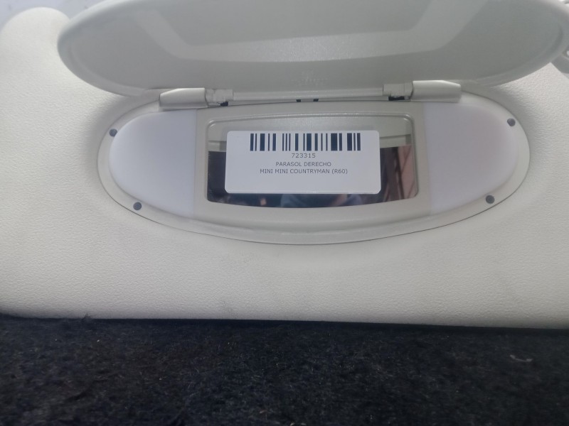 Recambio de parasol derecho para mini mini countryman (r60) one d referencia OEM IAM 010566300 BEIGE 
