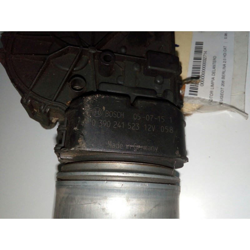 Recambio de motor limpia delantero para peugeot 206 berlina 2.0 hdi cat referencia OEM IAM 0390241523 BOSCH 5 PINES