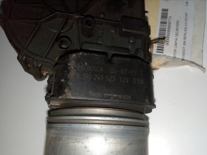Recambio de motor limpia delantero para peugeot 206 berlina 2.0 hdi cat referencia OEM IAM 0390241523 BOSCH 5 PINES