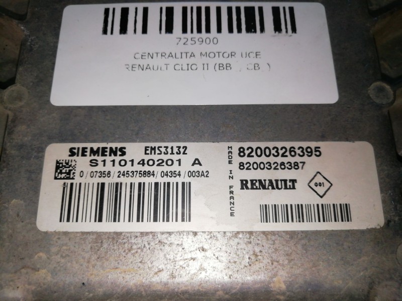 Recambio de centralita motor uce para renault clio ii (bb_, cb_) 1.2 (bb0a, bb0f, bb10, bb1k, bb28, bb2d, bb2h, cb0a,... referen