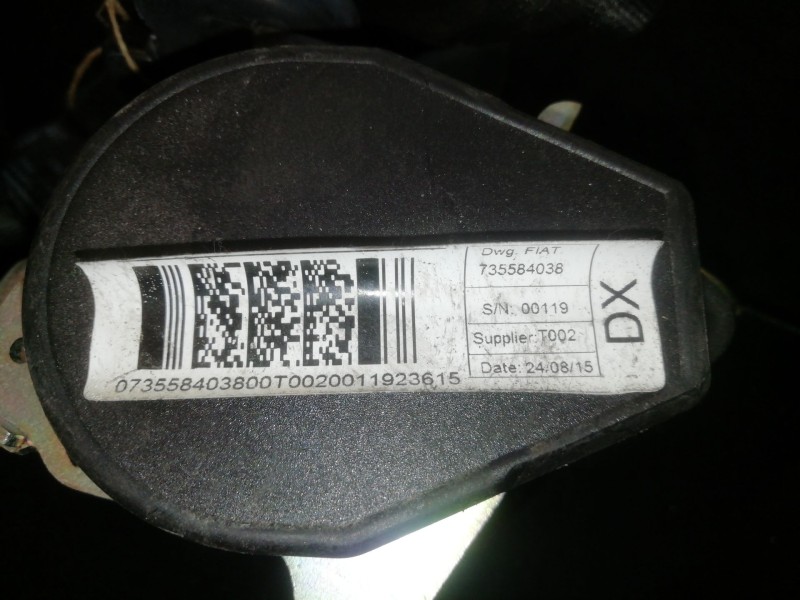 Recambio de cinturon seguridad delantero derecho para opel combo furgoneta/monovolumen (x12) 1.3 cdti (b05) referencia OEM IAM 7