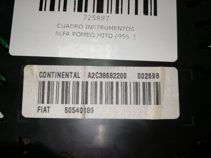 Recambio de cuadro instrumentos para alfa romeo mito (955_) 1.4 (955.axb1b, 955.axu1a) referencia OEM IAM A2C38682200 - 50540189