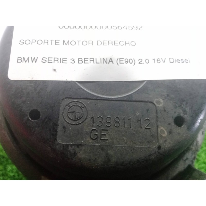 Recambio de soporte motor derecho para bmw serie 3 berlina (e90) 2.0 16v diesel referencia OEM IAM 13981112  