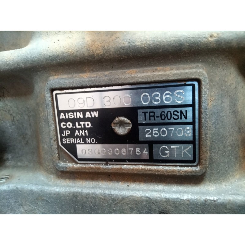 Recambio de caja cambios para volkswagen touareg (7la) 5.0 v10 tdi cat (ayh) referencia OEM IAM GTK-TR60SN-09D300036S AUTOMATICO