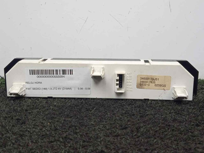 Recambio de reloj hora para fiat sedici (189) 1.9 jtd 8v (d19aa) referencia OEM IAM 3460079J51  