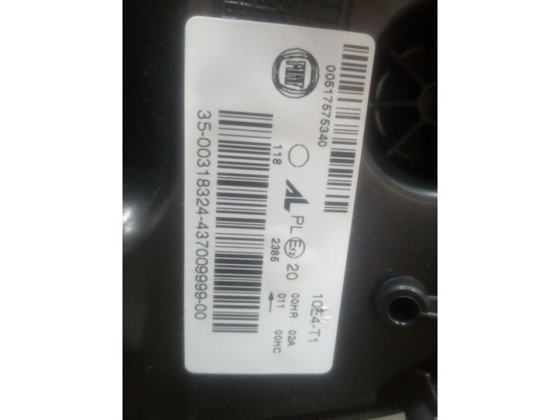 Recambio de faro derecho para fiat bravo (198) 1.4 16v cat referencia OEM IAM 00517575340 SIN USO 