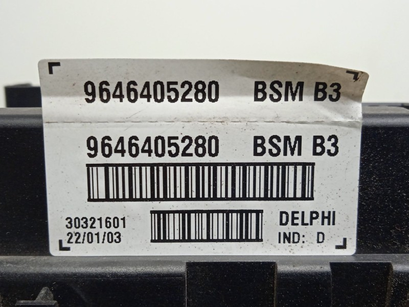 Recambio de caja reles / fusibles para citroën xsara (n1) 1.4 hdi referencia OEM IAM 9646405280 - BSMB3 DELPHI 