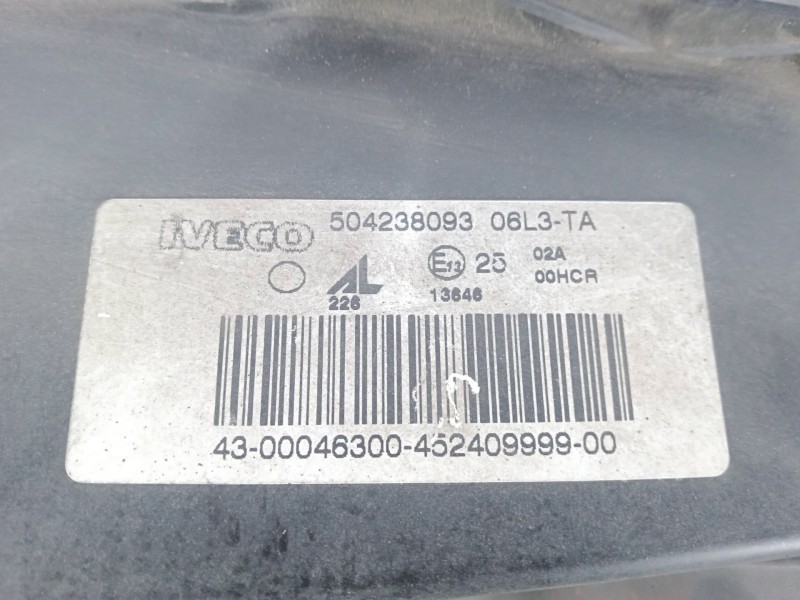 Recambio de faro derecho para iveco eurocargo 100e18 e5 referencia OEM IAM 504238069306L3 ALKAR 