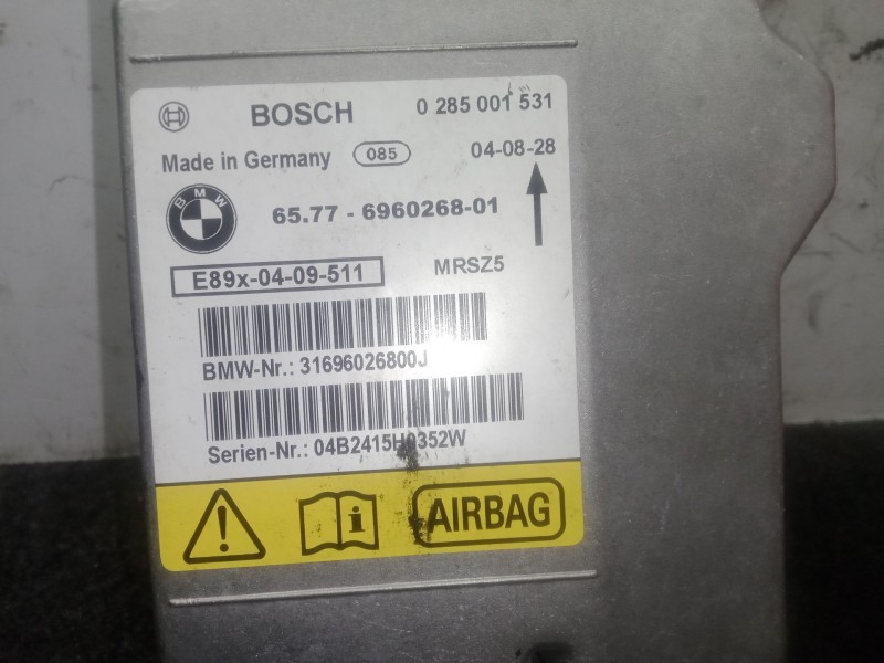Recambio de centralita airbag para bmw 1 (e87) 120 d referencia OEM IAM 6577696026801 - 0285001531  BOSCH