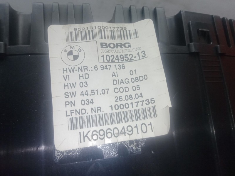 Recambio de cuadro instrumentos para bmw 1 (e87) 120 d referencia OEM IAM 6947136 - 102495213  BORG