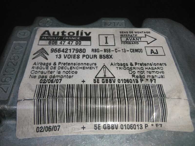Recambio de centralita airbag para citroën c4 picasso 2.0 hdi fap cat (rhr / dw10bted4) referencia OEM IAM 606474700-9664217980-