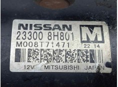Recambio de motor arranque para nissan x-trail (t30) 2.2 16v turbodiesel cat referencia OEM IAM 233008H801-M008T71471 12.DIENTES 2