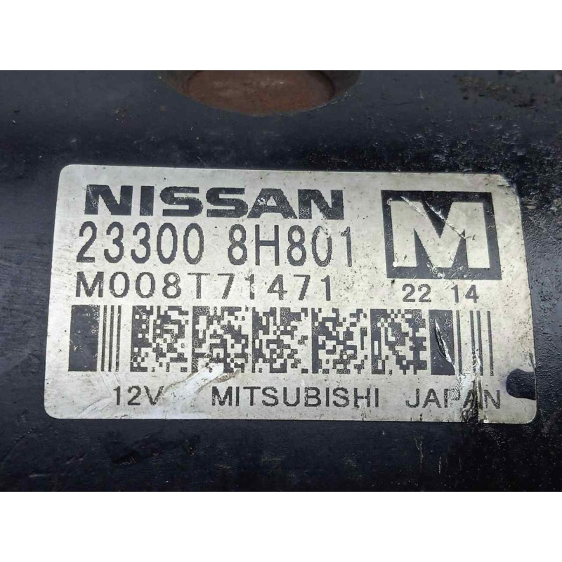 Recambio de motor arranque para nissan x-trail (t30) 2.2 16v turbodiesel cat referencia OEM IAM 233008H801-M008T71471 12.DIENTES
