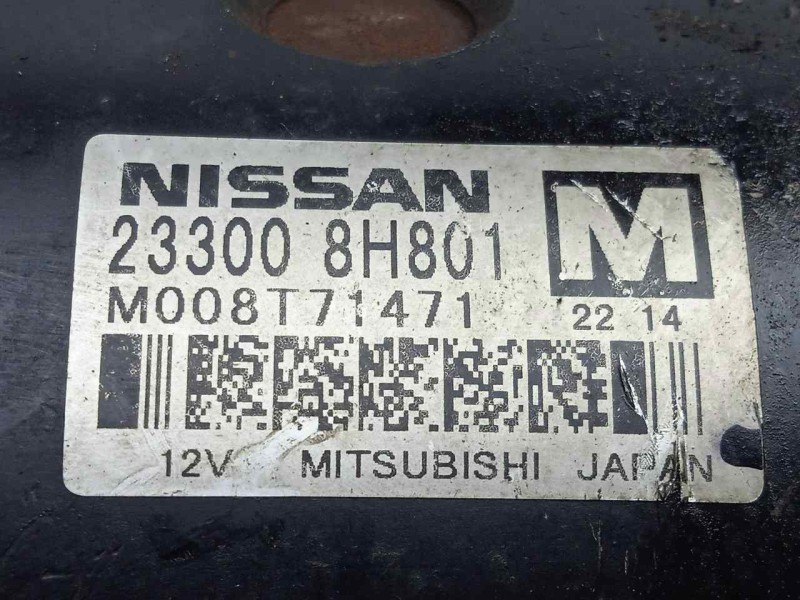 Recambio de motor arranque para nissan x-trail (t30) 2.2 16v turbodiesel cat referencia OEM IAM 233008H801-M008T71471 12.DIENTES