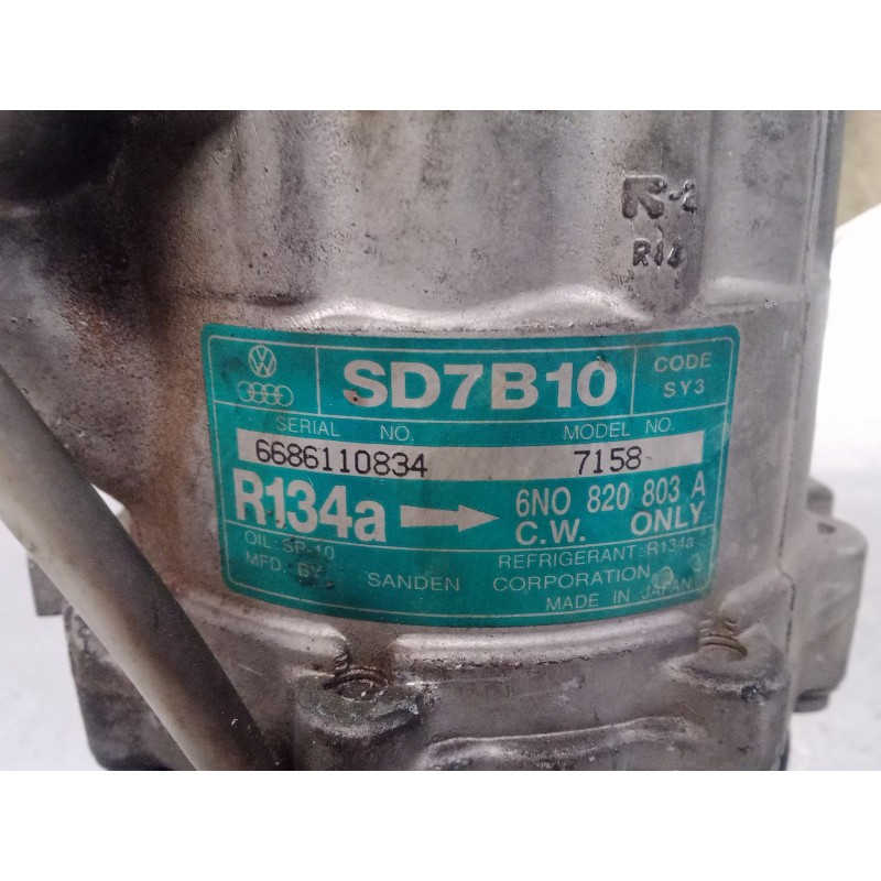 Recambio de compresor aire acondicionado para volkswagen polo berlina (6n1) 1.4 referencia OEM IAM 7158-6N0820803A SANDEN SD7B10