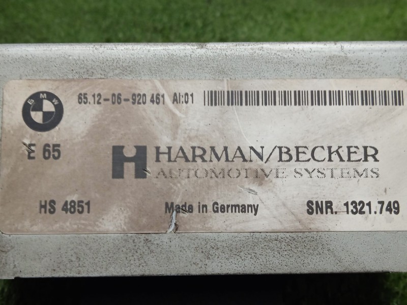 Recambio de modulo electronico para bmw 7 (e65, e66, e67) 730 d referencia OEM IAM 651206920461  1.CONECTORES