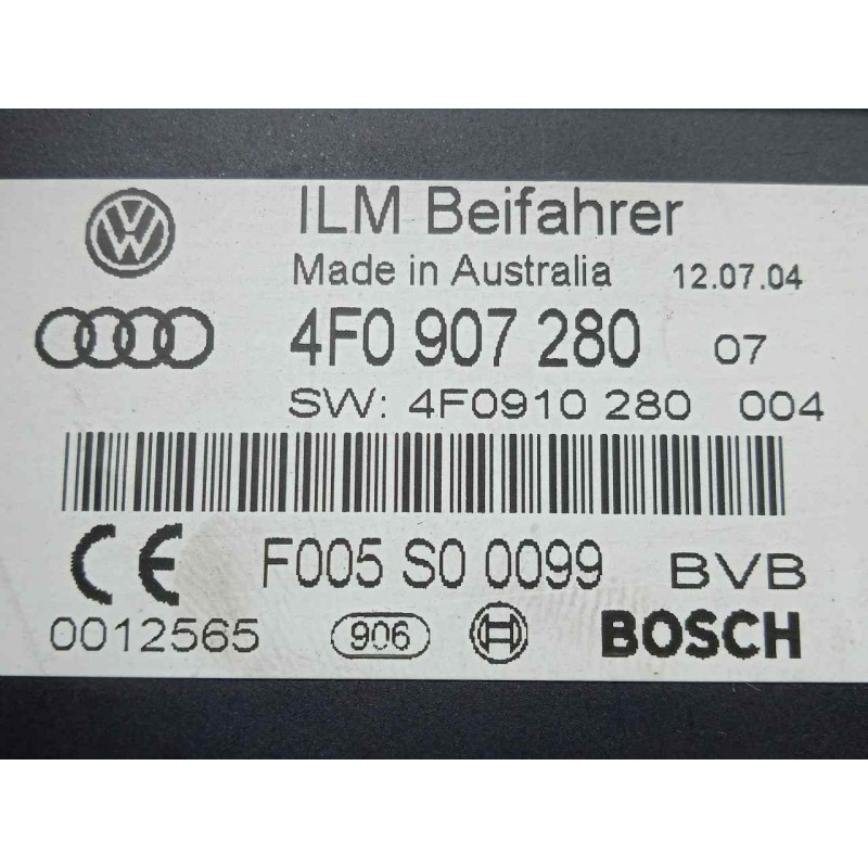 Recambio de modulo electronico para audi a6 berlina (4f2) 3.0 v6 24v tdi referencia OEM IAM 4F0907280-4F0910280-F005S00099  