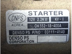 Recambio de motor arranque para kia carnival ii (gq) 2.9 crdi referencia OEM IAM 0K55218400A  10.DIENTES 2