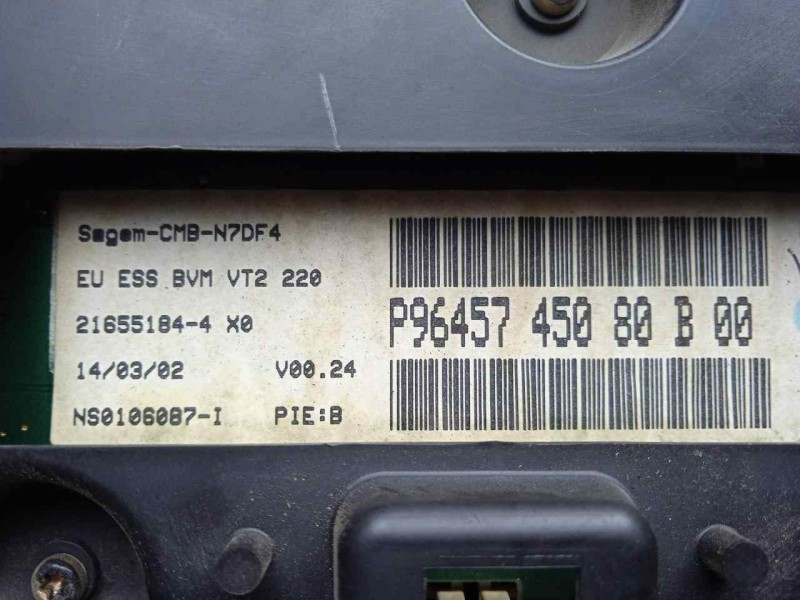 Recambio de cuadro instrumentos para citroën xsara coupe 1.6 16v cat (nfu / tu5jp4) referencia OEM IAM 9645745080-P9645745080B00
