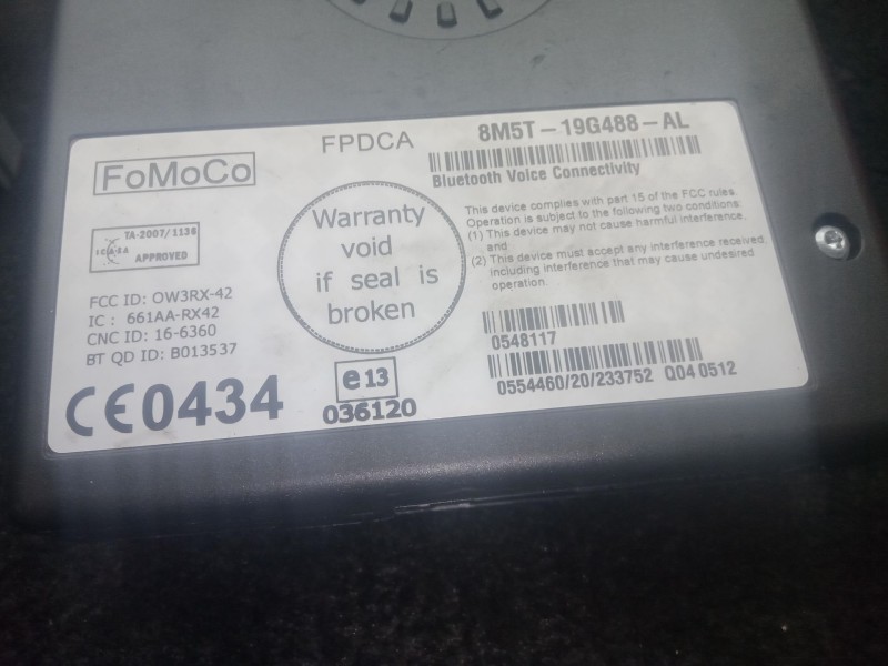 Recambio de modulo electronico para ford mondeo iv (ba7) 1.8 tdci referencia OEM IAM 8M5T19G488AL  FOMOCO