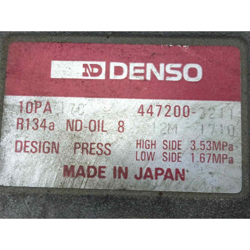 Recambio de compresor aire acondicionado para bmw serie 5 berlina (e34) 2.5 turbodiesel cat referencia OEM IAM 4472003211 DENSO 