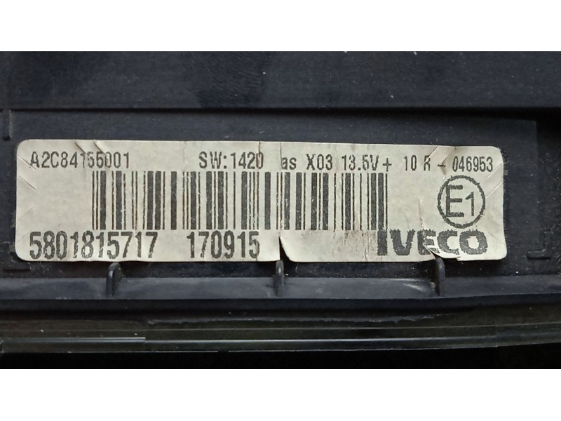 Recambio de cuadro instrumentos para iveco daily vi furgoneta 33s15, 35s15, 35c15 referencia OEM IAM 5801815717 - A2C84155001 VD
