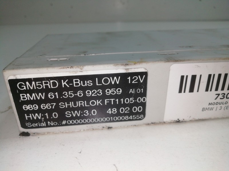 Recambio de modulo confort para bmw 3 (e46) 320 d referencia OEM IAM 61356923959 - 689667  SW3.0