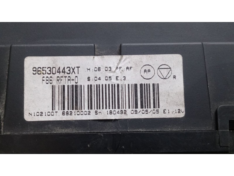 Recambio de mando climatizador para citroën c3 pluriel (hb_) 1.6 referencia OEM IAM 96530443XT - F86RFTA0 VALEO 