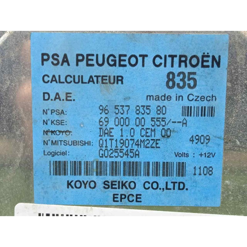 Recambio de modulo electronico para citroën c3 1.4 referencia OEM IAM 9653783580-Q1T19074M2ZE  
