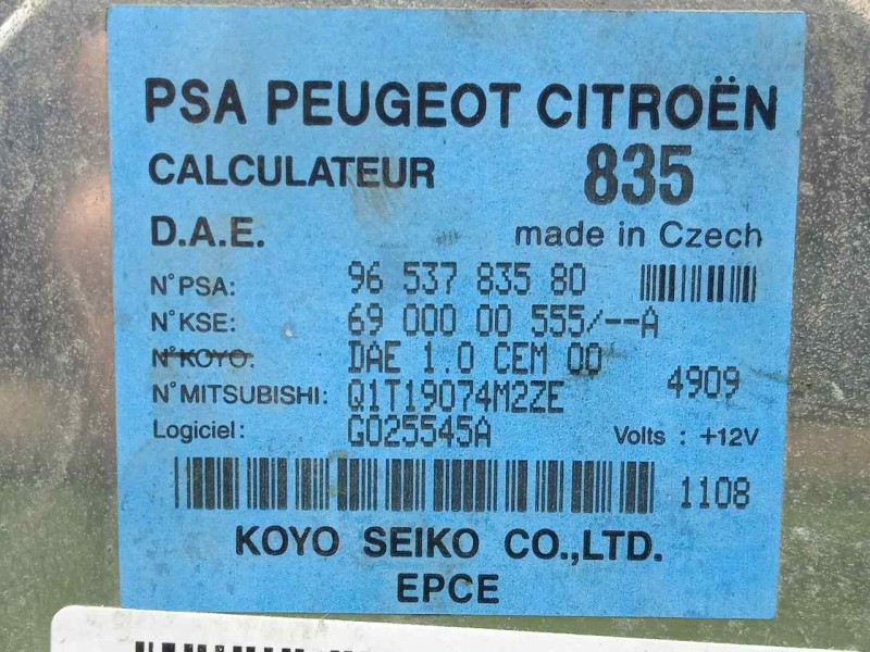 Recambio de modulo electronico para citroën c3 1.4 referencia OEM IAM 9653783580-Q1T19074M2ZE  
