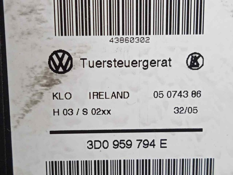 Recambio de motor elevalunas trasero derecho para volkswagen touareg (7la) 2.5 tdi referencia OEM IAM 3D0959794E  