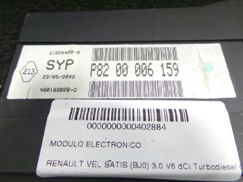 Recambio de modulo electronico para renault vel satis (bj0) 3.0 v6 dci turbodiesel cat referencia OEM IAM P8200006159-216544688-