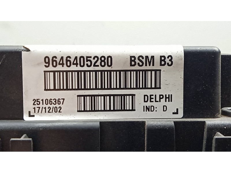 Recambio de centralita check control para citroën xsara (n1) 1.9 d referencia OEM IAM 9646405280 DELPHI BSMB3