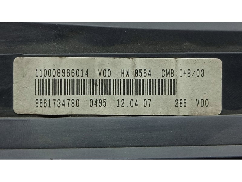 Recambio de cuadro instrumentos para citroën xsara picasso (n68) 1.6 hdi referencia OEM IAM 966173780 VDO 