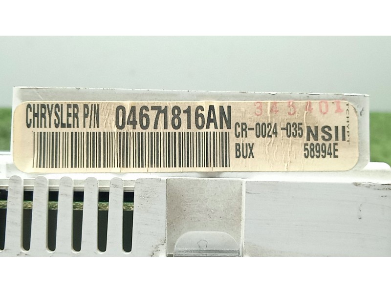 Recambio de cuadro instrumentos para chrysler pt cruiser (pt_) 1.6 referencia OEM IAM 04671816AN - 58994E  2.CONECTORES