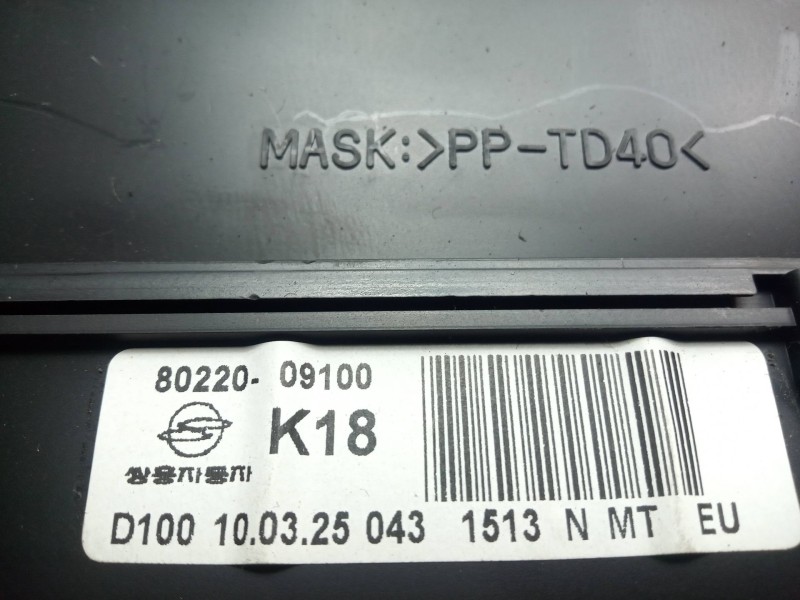 Recambio de cuadro instrumentos para ssangyong kyron 2.0 xdi referencia OEM IAM 8022009100 - K18  2.CONECTORES