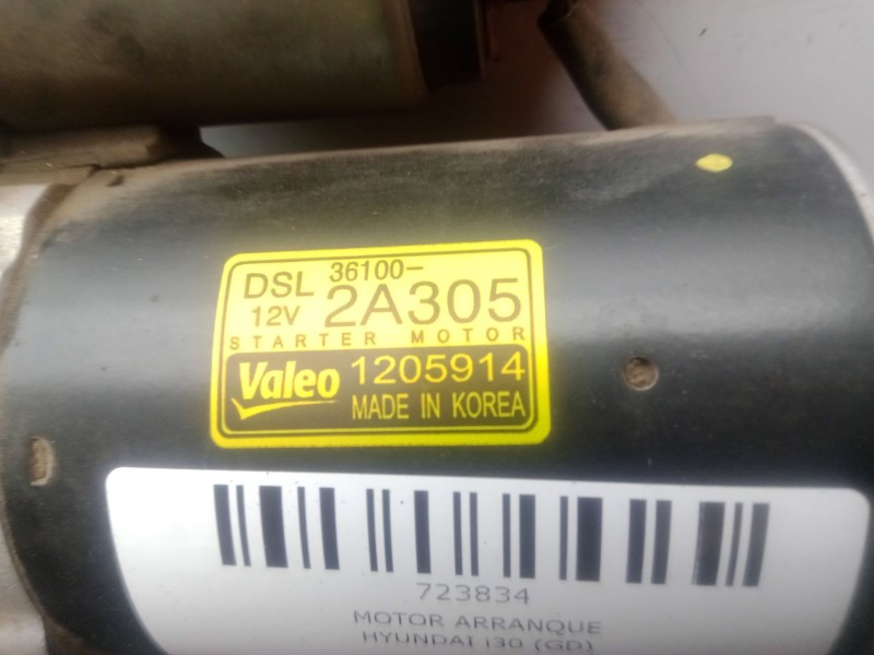 Recambio de motor arranque para hyundai i30 (gd) 1.4 crdi referencia OEM IAM 361002A305 - 1205914  VALEO