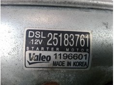 Recambio de motor arranque para chevrolet cruze hatchback (j305) 2.0 cdi referencia OEM IAM 25183761 - 1196601 VALEO 9.DIENTES 2