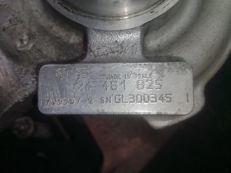 Recambio de turbocompresor para opel zafira a 2.0 dti referencia OEM IAM 24461825 - 911600 - 7088672 GARRETT 