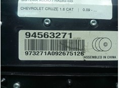 Recambio de sistema audio / radio cd para chevrolet cruze 1.6 cat referencia OEM IAM 94563271 - 973271A   2