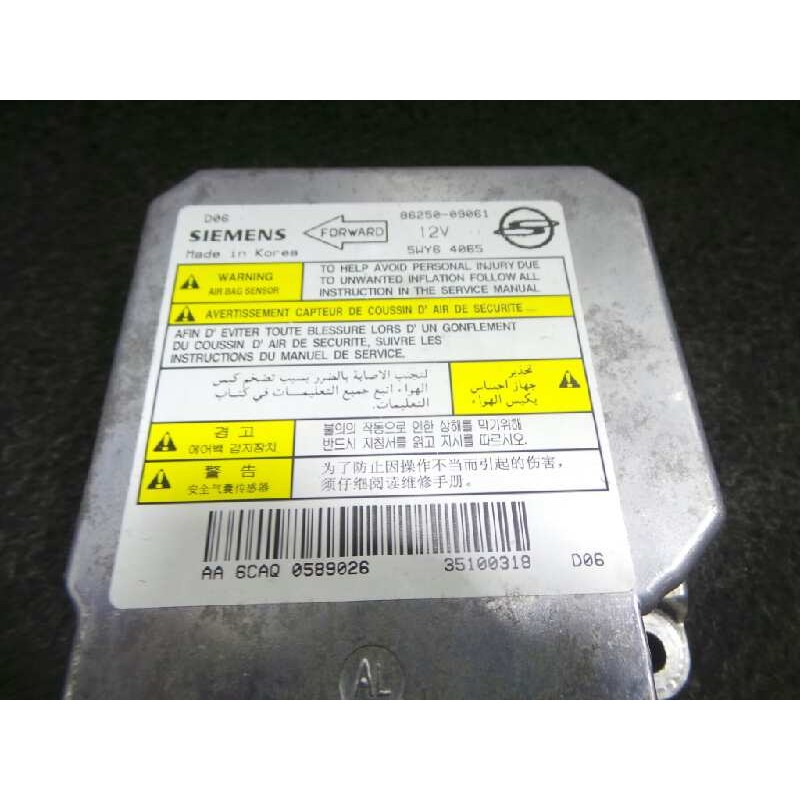 Recambio de centralita airbag para ssangyong kyron 2.0 referencia OEM IAM 8625009061-5WY64065  SIEMENS