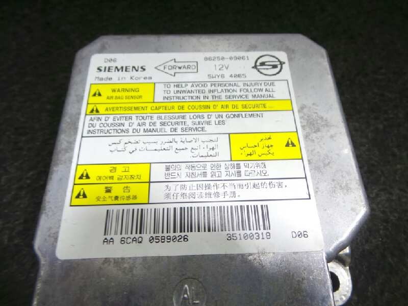 Recambio de centralita airbag para ssangyong kyron 2.0 referencia OEM IAM 8625009061-5WY64065  SIEMENS