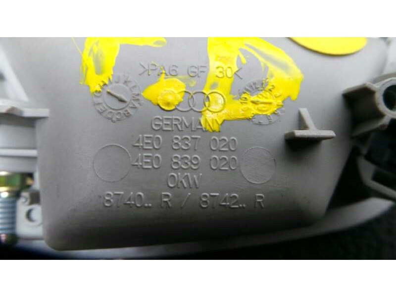 Recambio de maneta interior trasera derecha para audi a8 (4e2) 4.2 quattro referencia OEM IAM 4E0837020-4E0839020  