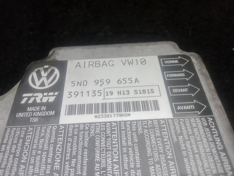 Recambio de centralita airbag para volkswagen passat b6 (3c2) 1.9 tdi referencia OEM IAM 5N0959655A  TRW