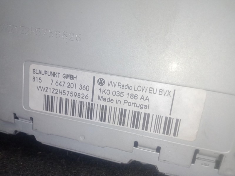 Recambio de sistema audio / radio cd para volkswagen passat b6 (3c2) 1.9 tdi referencia OEM IAM 1K0035186AA  